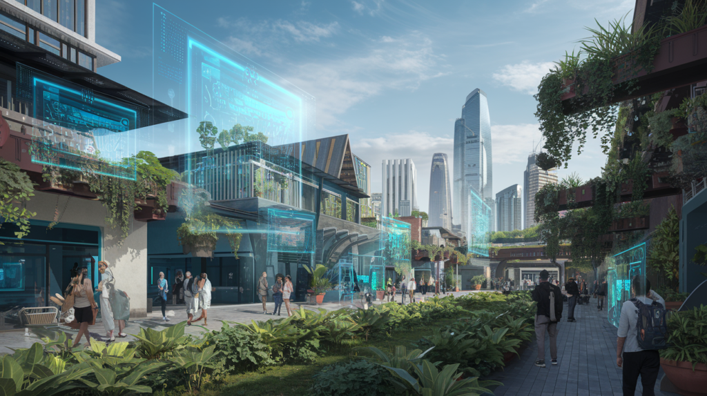 Future urban city in human augmented era